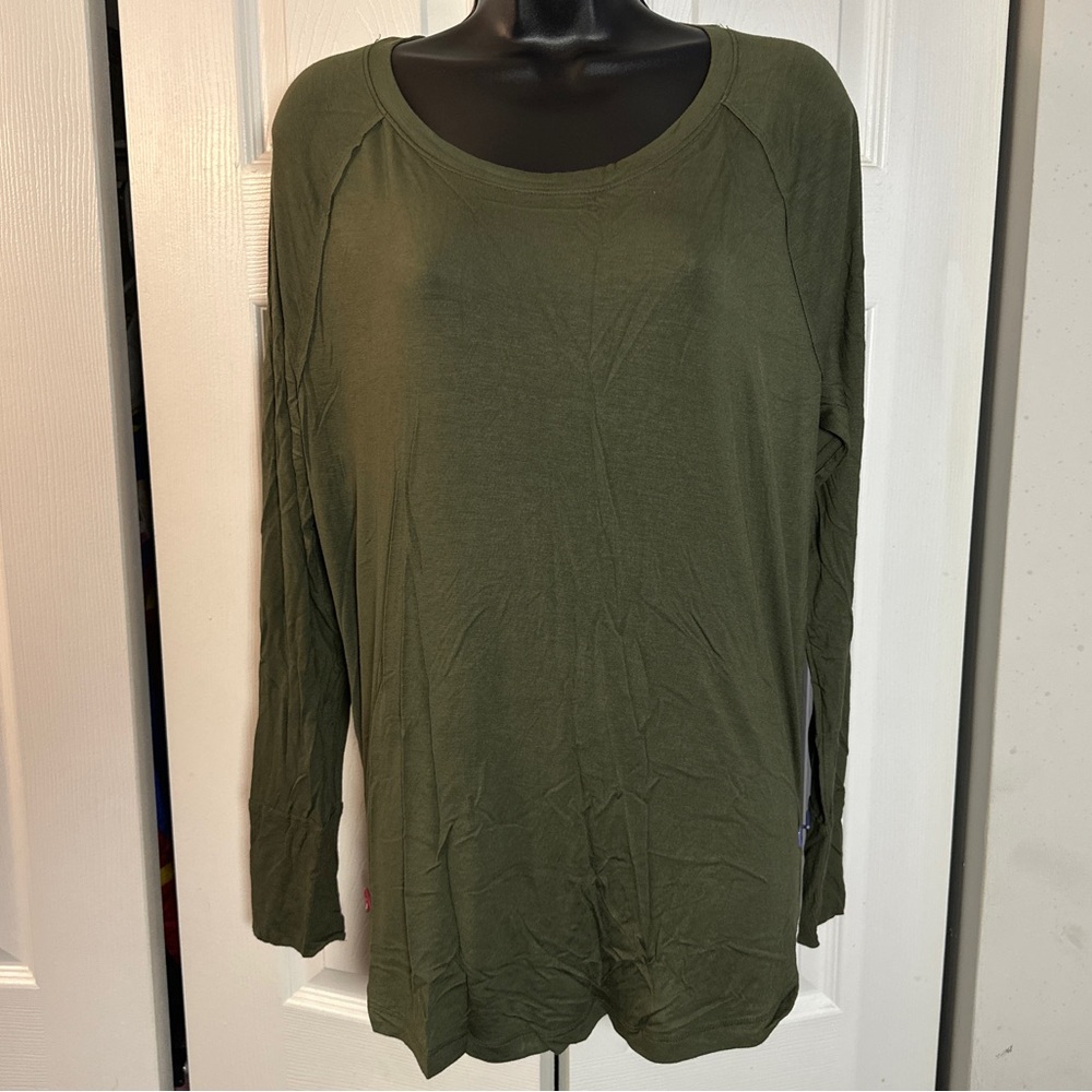 No Boundaries - *Plus Size* Olive long sleeve tee - Size XXL